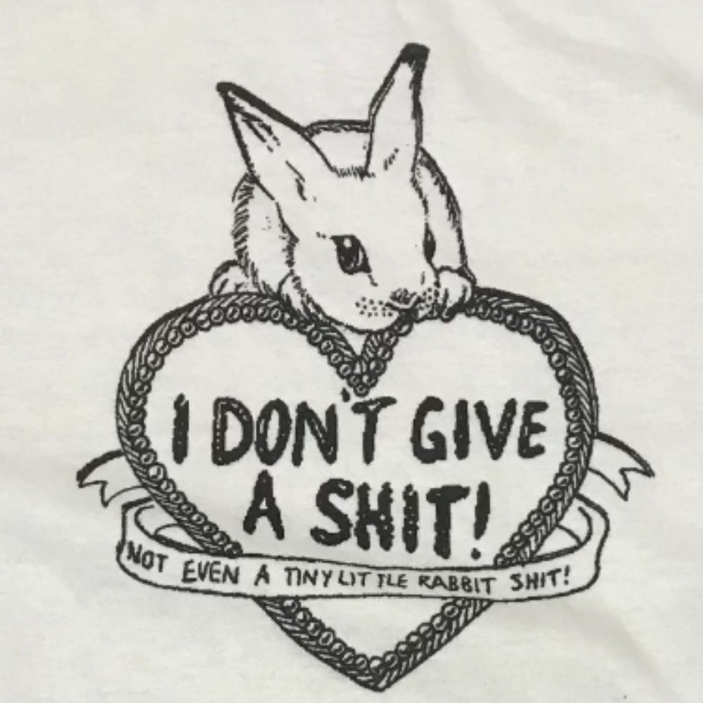 Rabbit Shit White Unisex T-Shirt